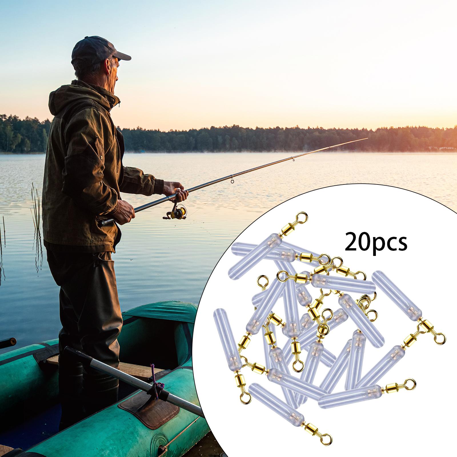 20Pcs Fishing Floats Fishing Gear Rotation Connector Swivel Float Seat S