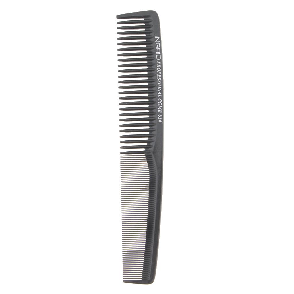 Fashional Hair Cutting Barbers Hairdressing Salon Plastic Combs Light Black