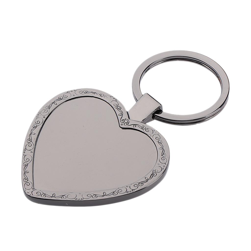 Retro Lover Keychains Pocket Keyrings Bag Charm Pendant DIY Gifts Black