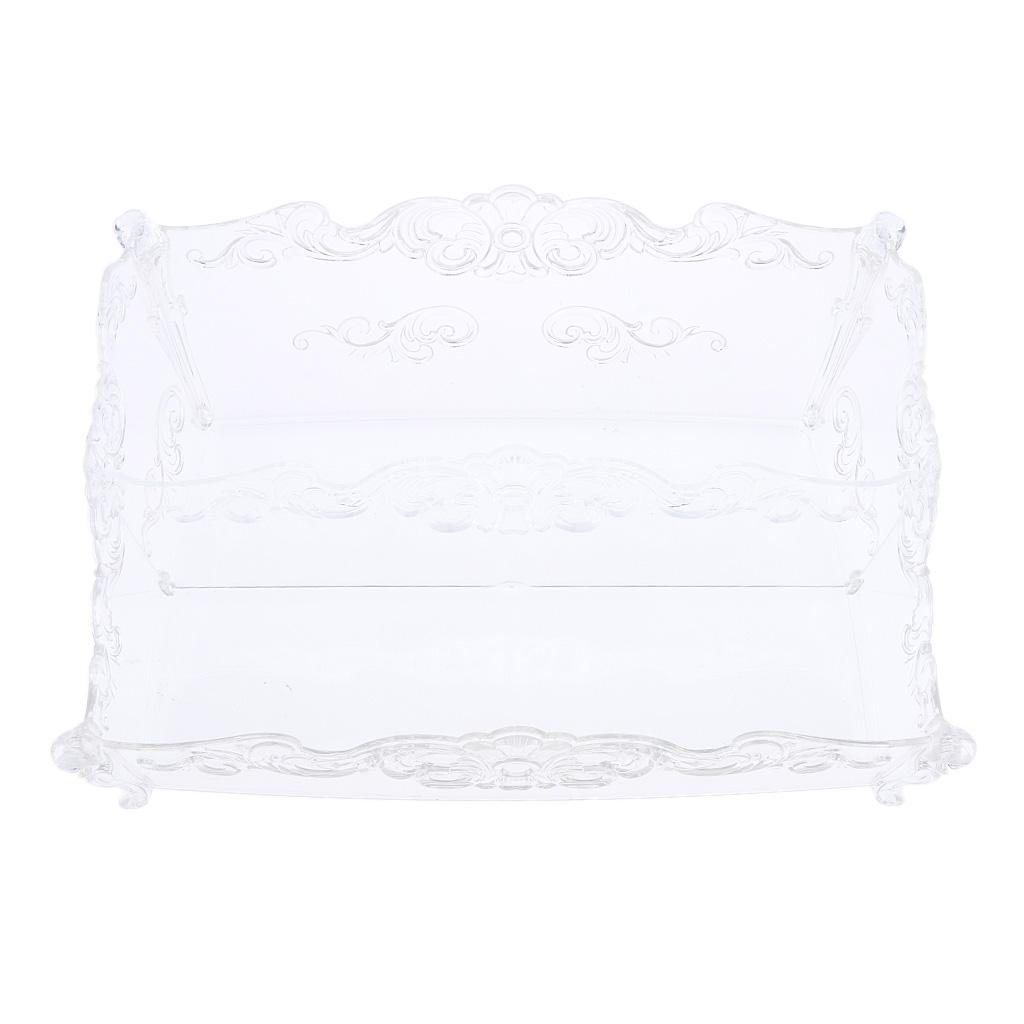 Pro Cosmetic Storage Makeup Holder Display Rack 2 Large Slots Transparent