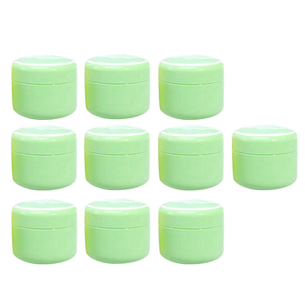Refillable Plastic Empty Face Cream Cosmetic Container with Lid Green-50g