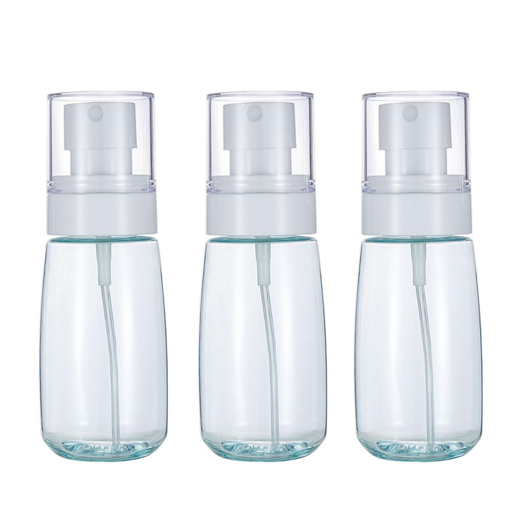 3pcs Empty Plastic Fine Mist Spray Bottle Perfume Container Atomizer 60ml Blue
