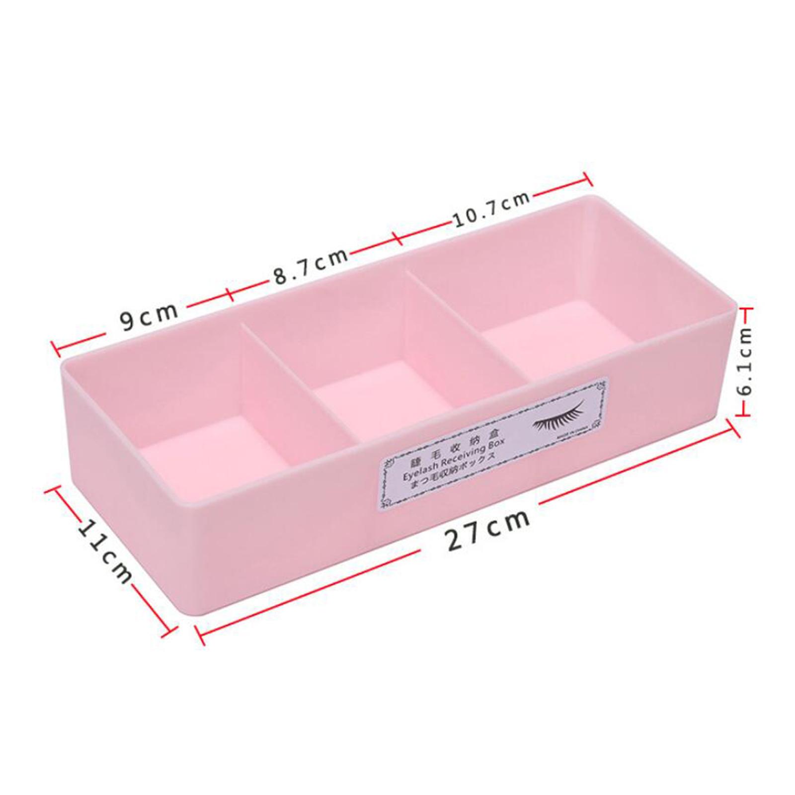 2xEyelash Extension Tool Storage Box Organizer Glue Tweezer Holder Pink