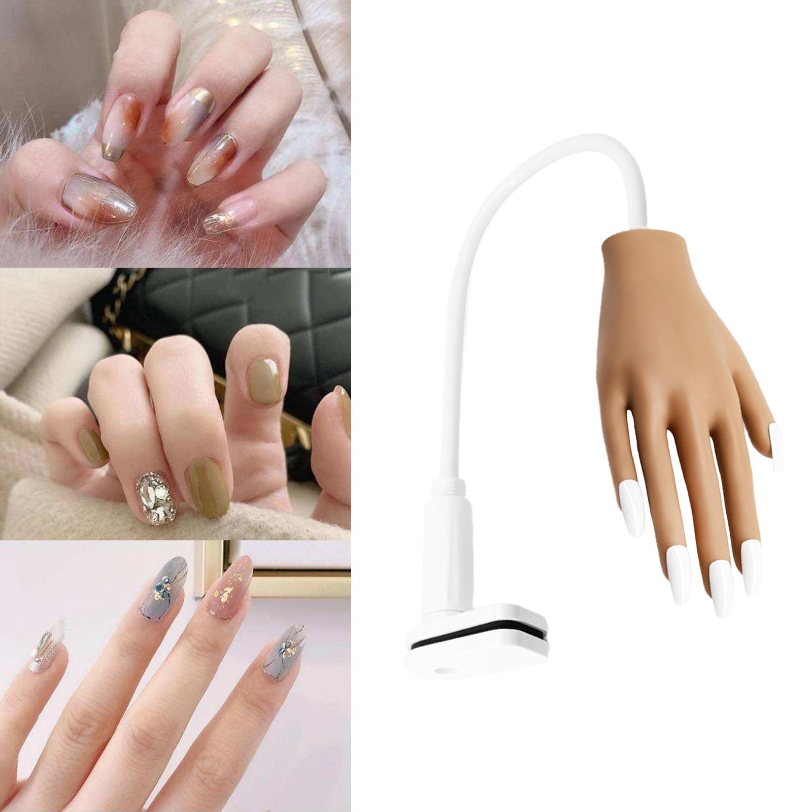 Practice Hand Soft Manicure Flexible Nail Training Hand for Beginner Supply