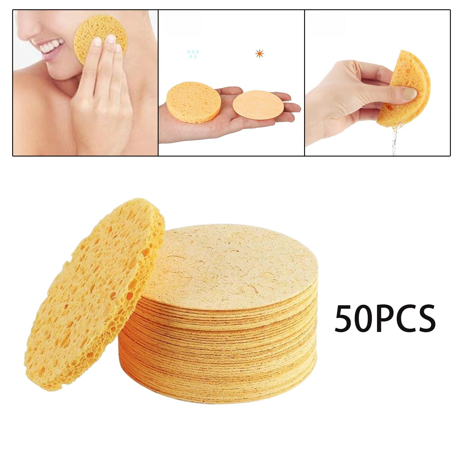 Compressed Facial Sponges for Face Cleansing Reusable Cosmetic Sponge