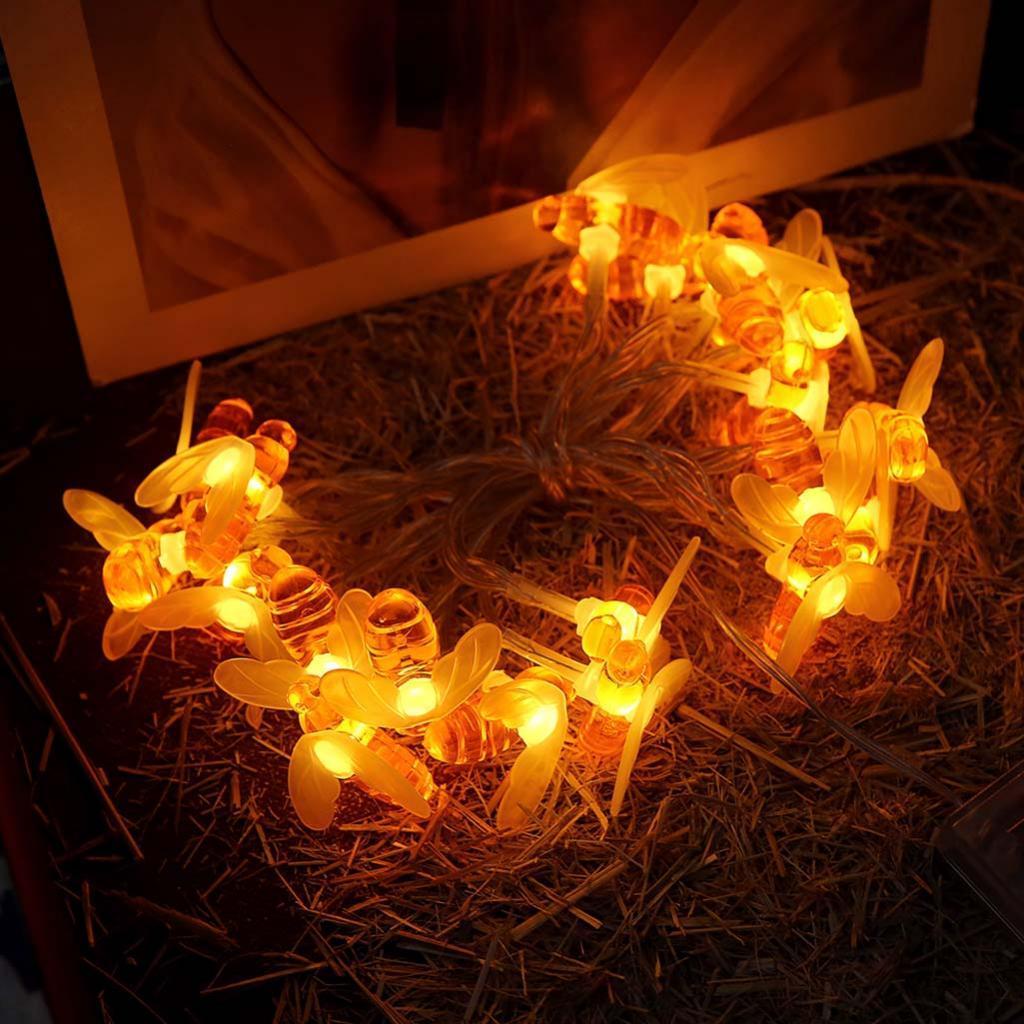 Honeybee Battery Powered Fairy String Lights Lamp for Party Wedding 10LED