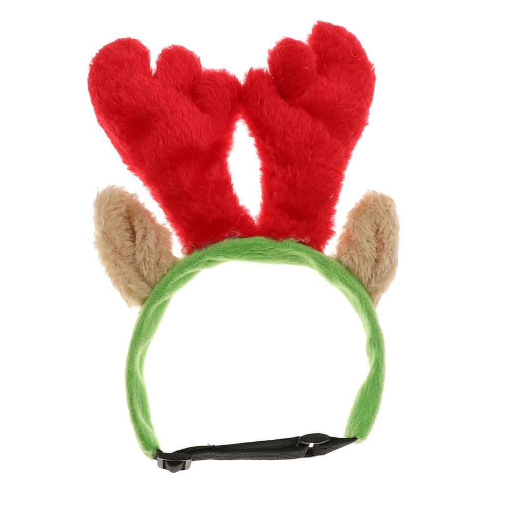 Adjustable Elastic Dog & Cat Christmas Deer Antler Headband Hair Head Hoop S