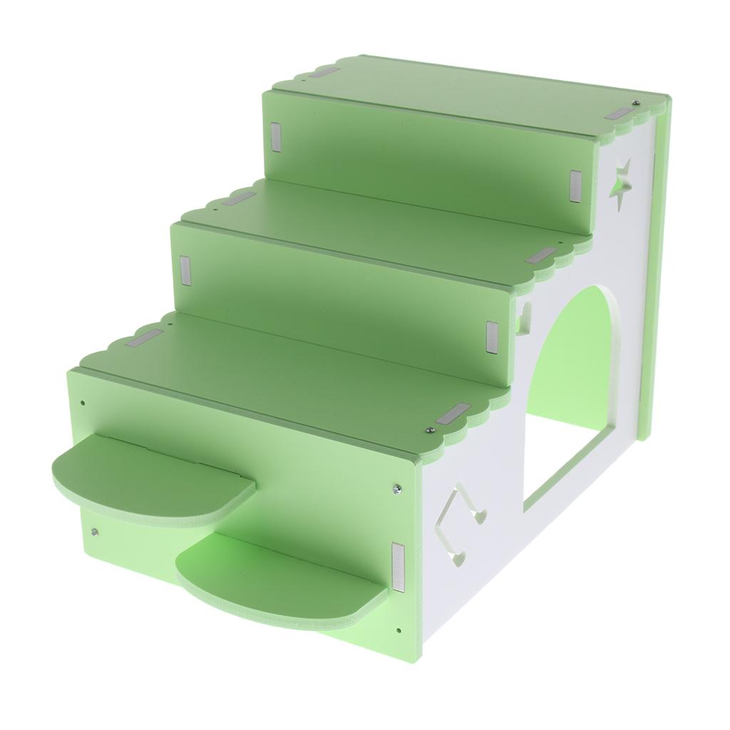 Small Animals Hamster House Cages Squirrel Villa Hut Play Toy green