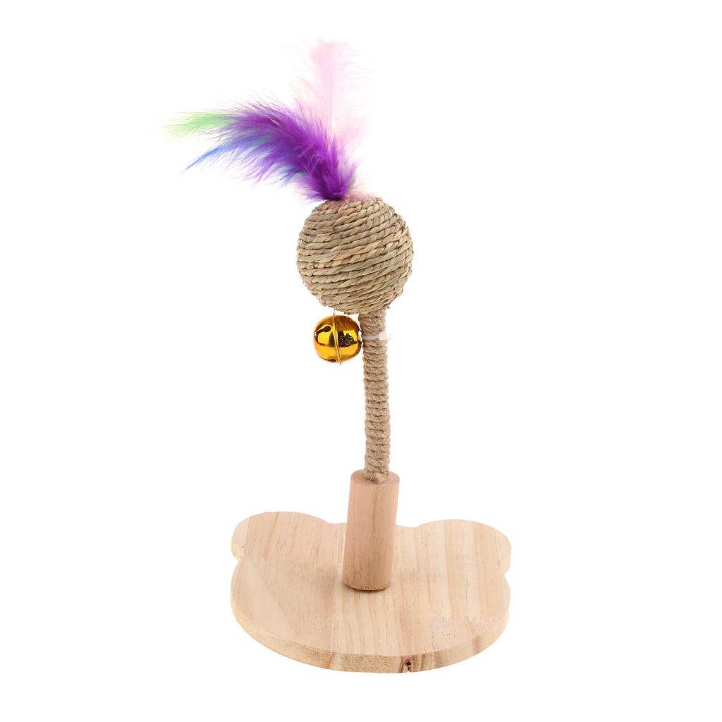 Cat Scratch Post Toy Scratching Scratcher Toy with Board Spring 17x28cm