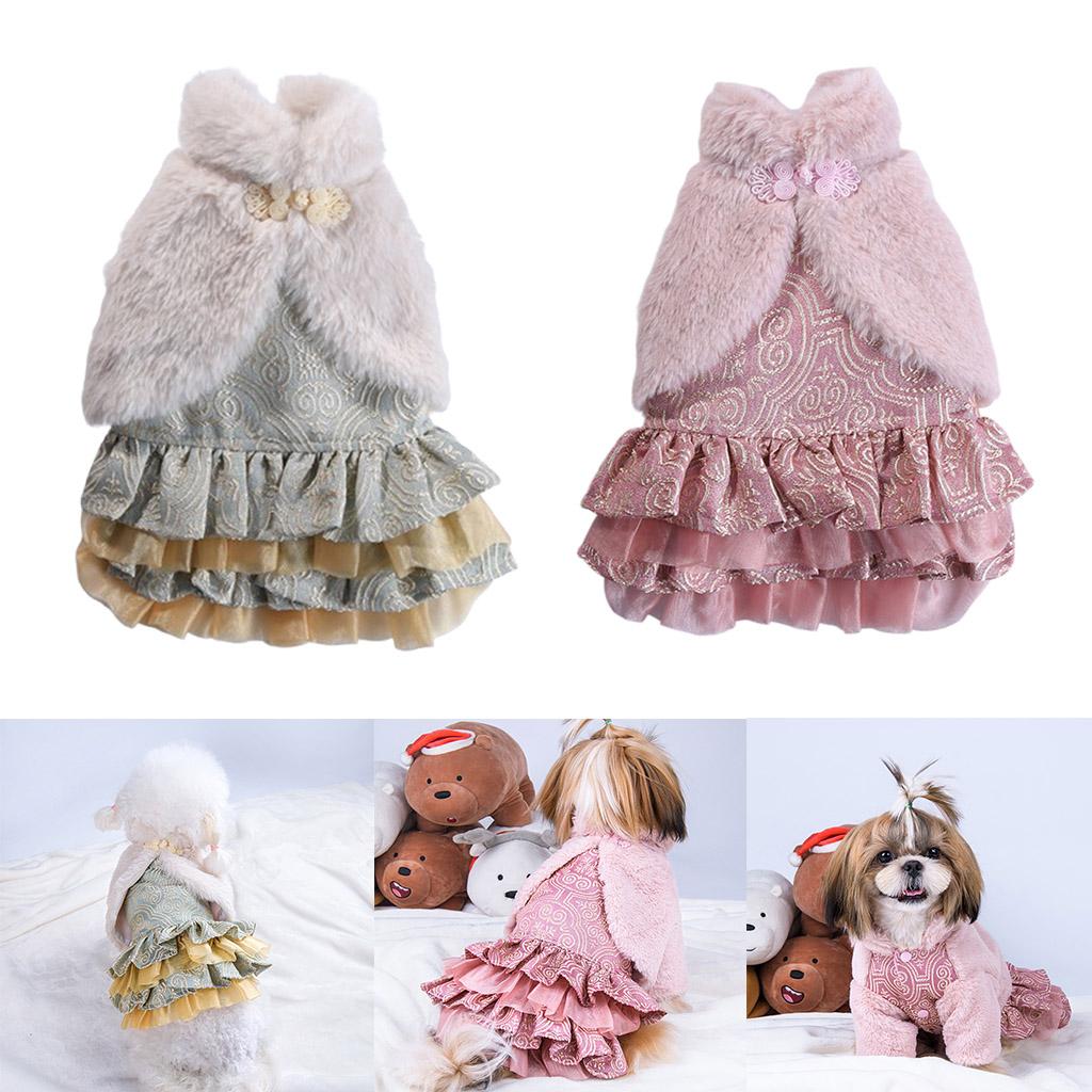 Small Pet Cat Dogs Clothing Puppy Princess Costume   Back Length 25cm