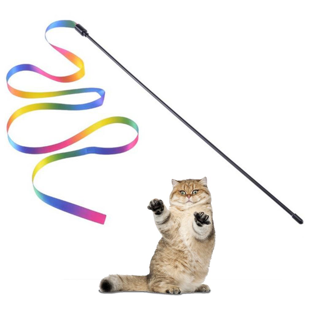 2xTeaser Cat Toy Interactive Kitten Catcher Wand Playing Pet String Toy 60cm