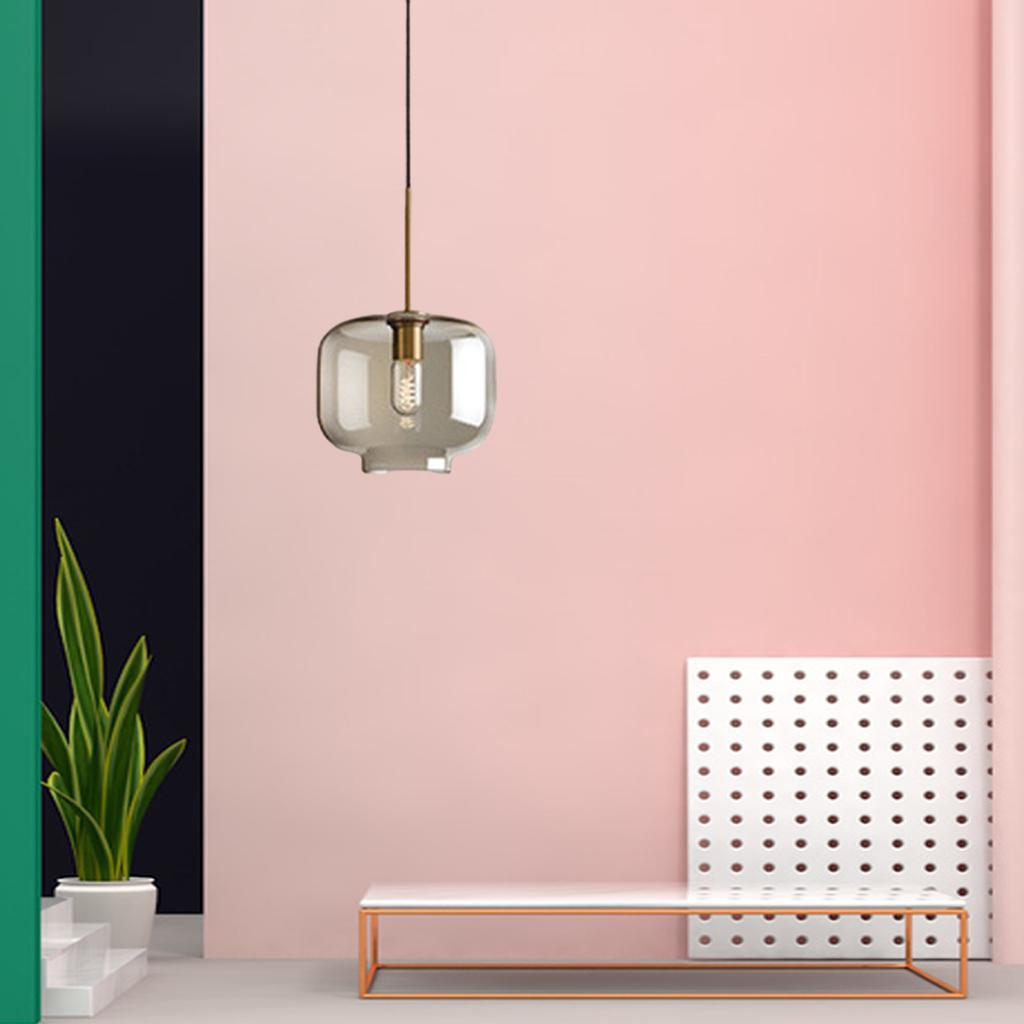 Glass Ceiling Pendant Light Club Lighting for Kitchen Island 25x39cm