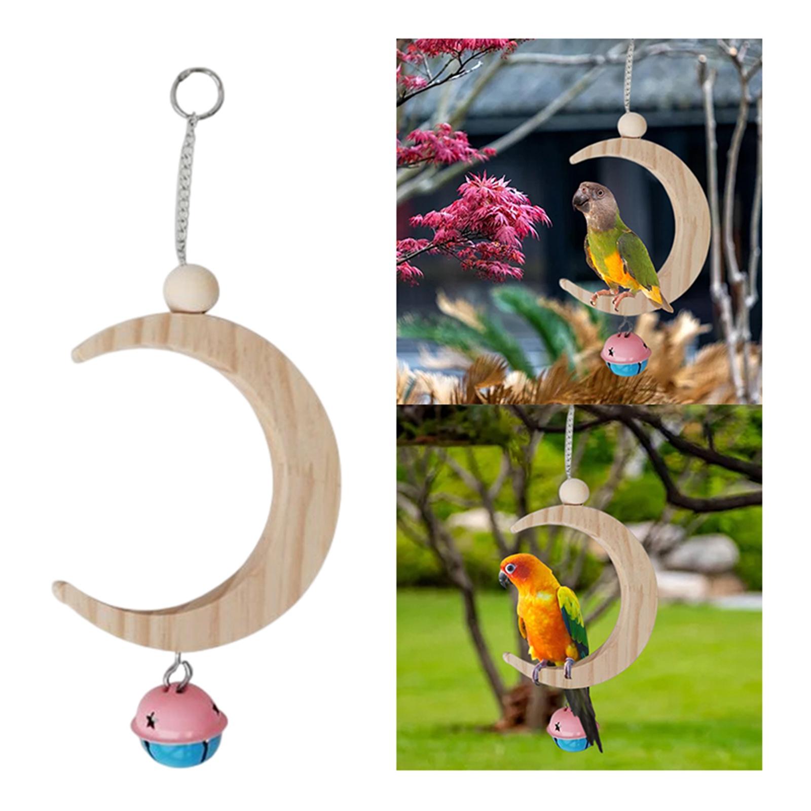 Birds Chewing Toy Perch Parrot Toy Parrot Swings with Bell 1Piece 14cm