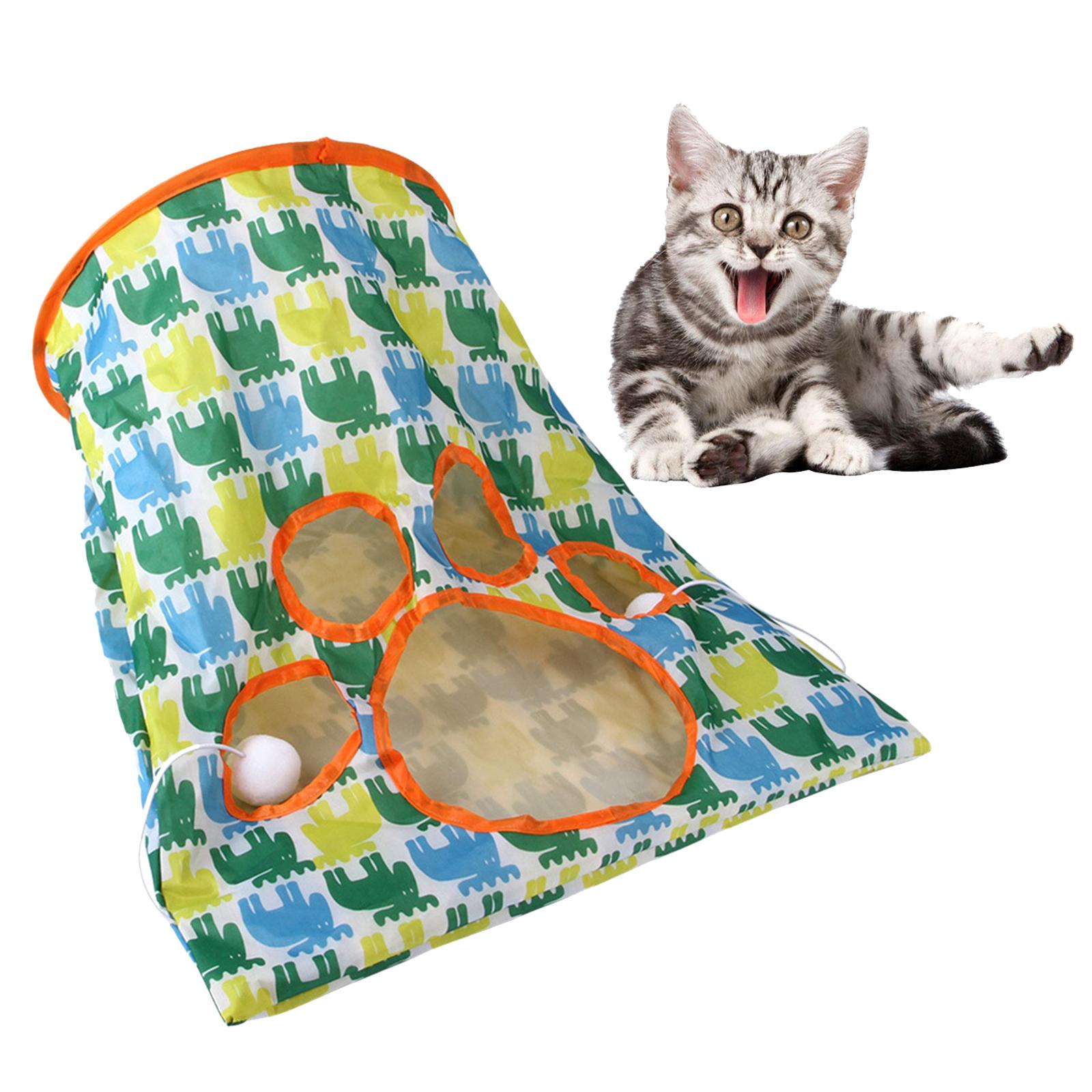 Cat Tunnel Tube Collapsible Passage Toy for Home Rabbit Kitten Deer