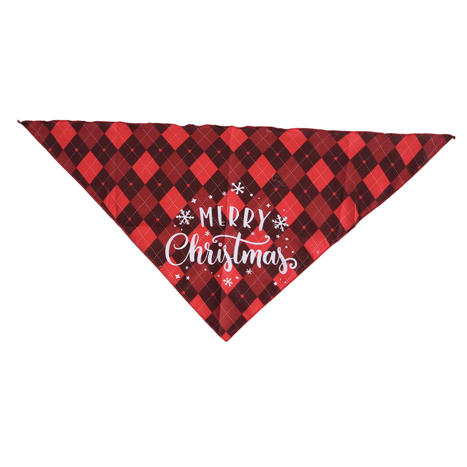 Printing Triangle Scarf Bandana for Small Medium Dogs Cat Red