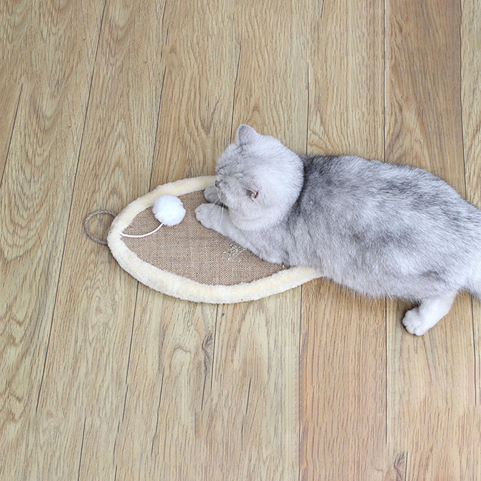 Cat Scratching Board Sisal Scratcher Claw Kitten Sofa Mat Activity Play Fish 
