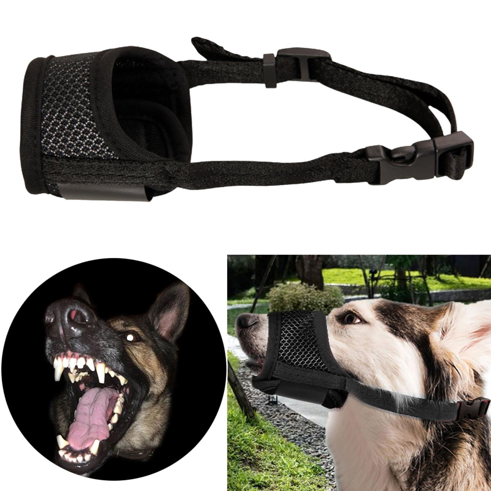 Dog Muzzle Breathable Adjustable Dog Mouth Cover Allows Panting and Drinking M
