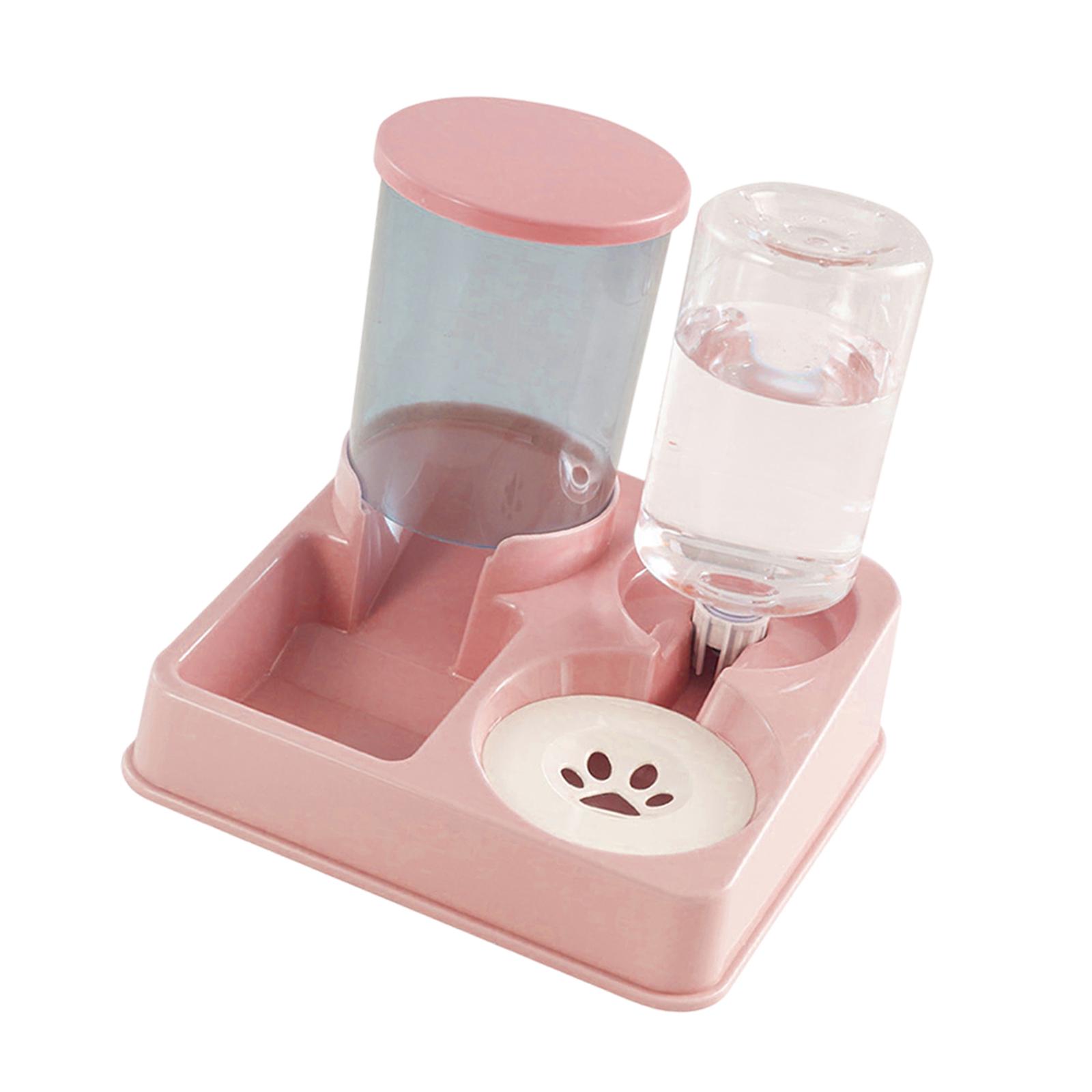 Pet Feeder Double Bowl Pink
