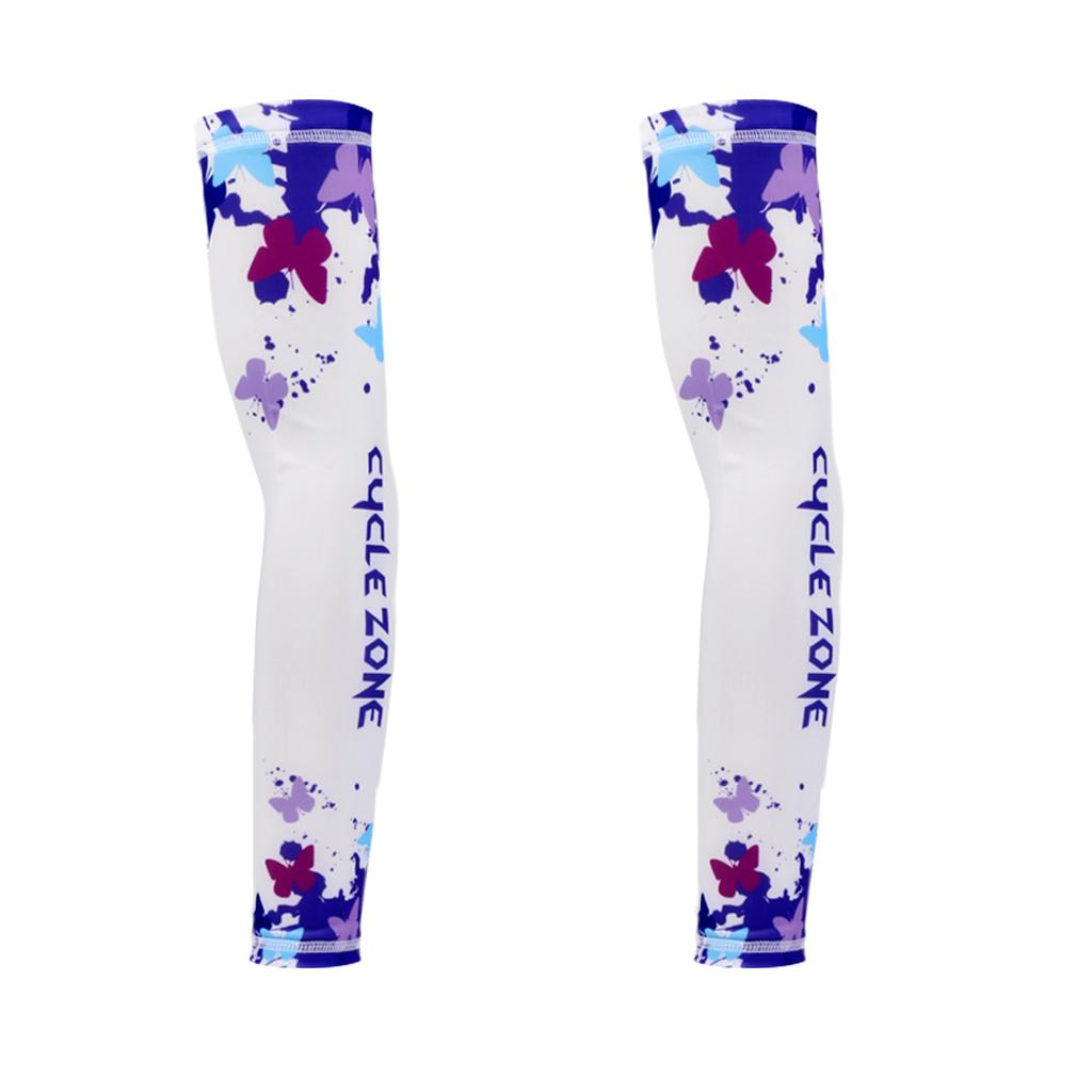 Cycling Golf Fishing Arm Sleeves Quick Drying Sun UV Protection M Purple