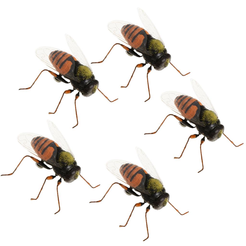 2x5Pcs Simulation Artificial Insect Model Kids Educative Toys Bee