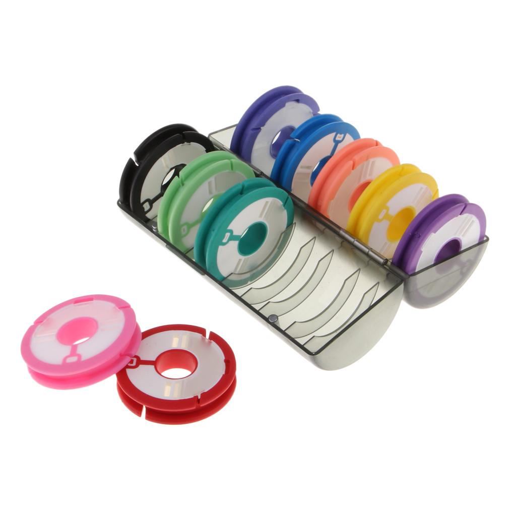 10 Pieces Multi-function Fishing Tackle Box Float Fishing Line Bobbins Spool