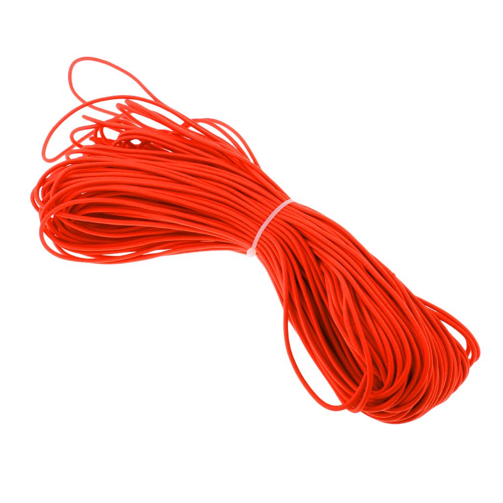 Orange Elastic Rope Bungee Shock Cord Tie Down Boats Trailers 3mm 0.5 ...