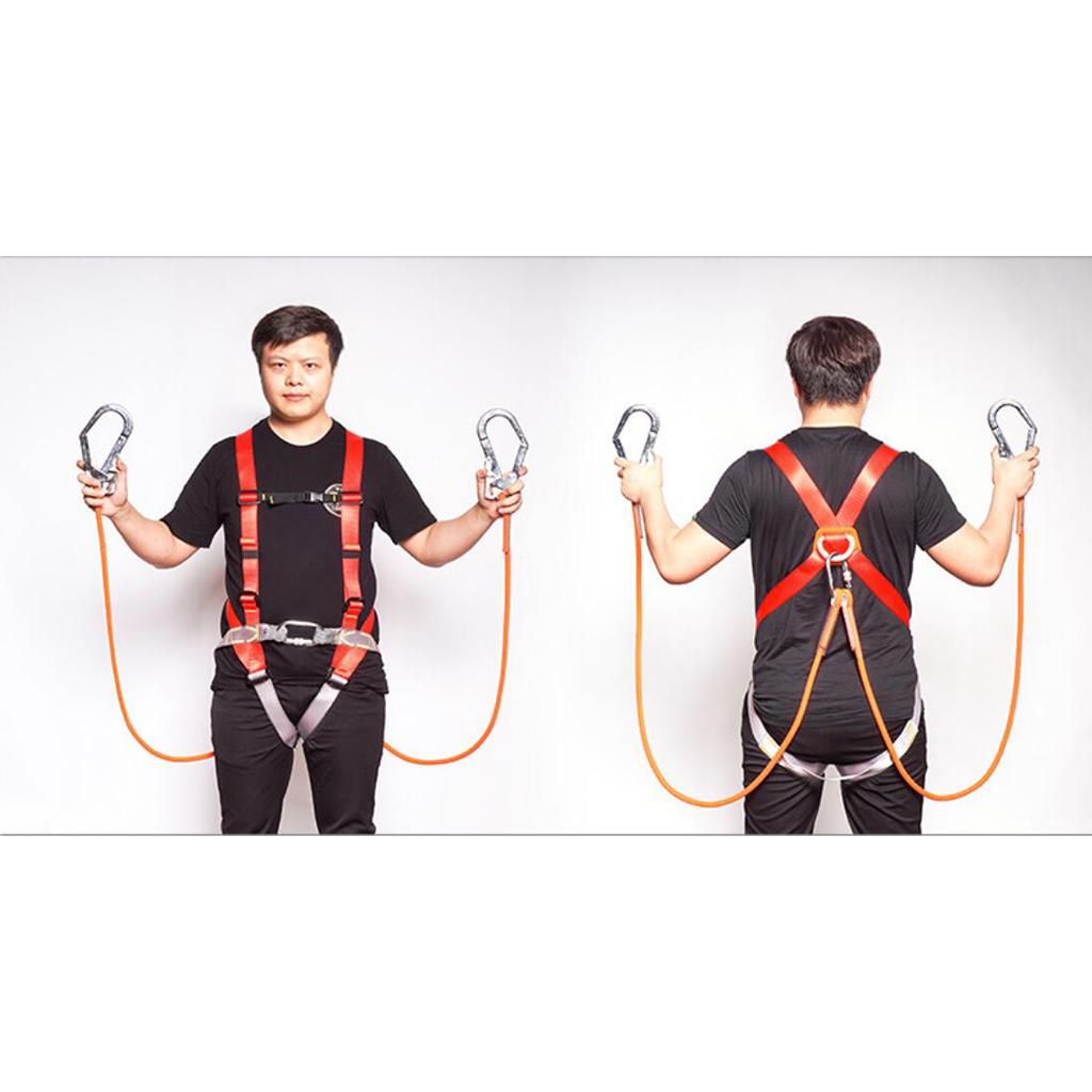 Safety Shock Absorbing Lanyard Double Leg Fall Protection Sling with
