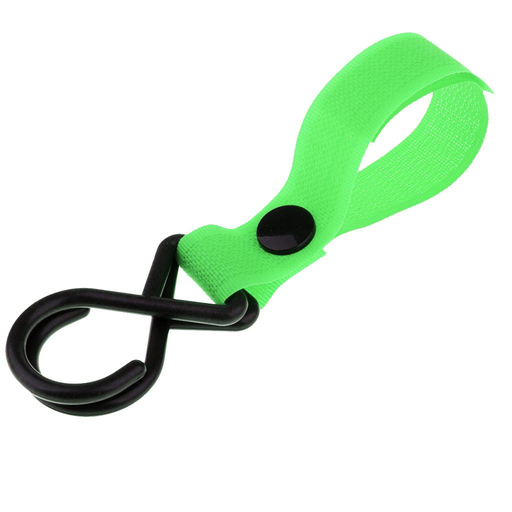 5Pcs Outdoor Backpack Hooks Multi Purpose Stroller Hooks fluorescent green