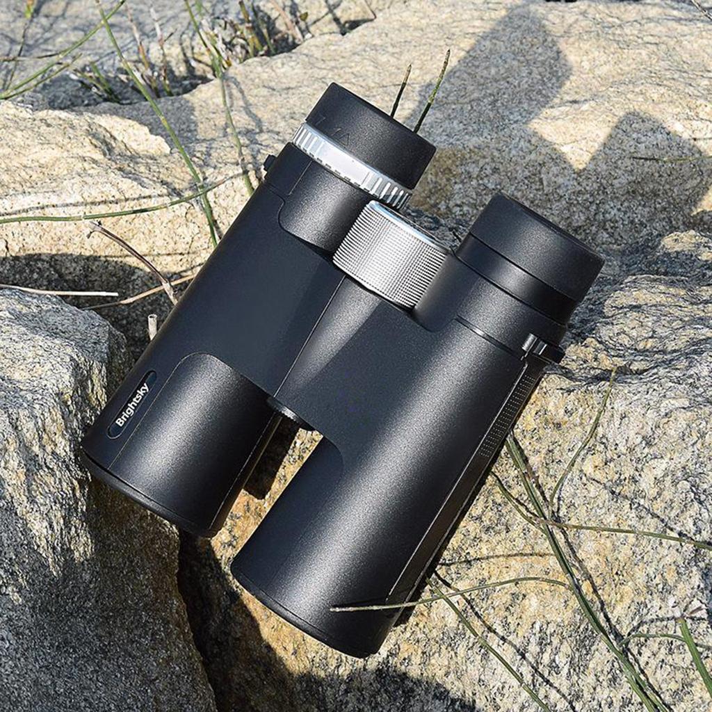 High Power 12X42 Portable Binoculars Telescope BAK4 Prism Optical Lens Black