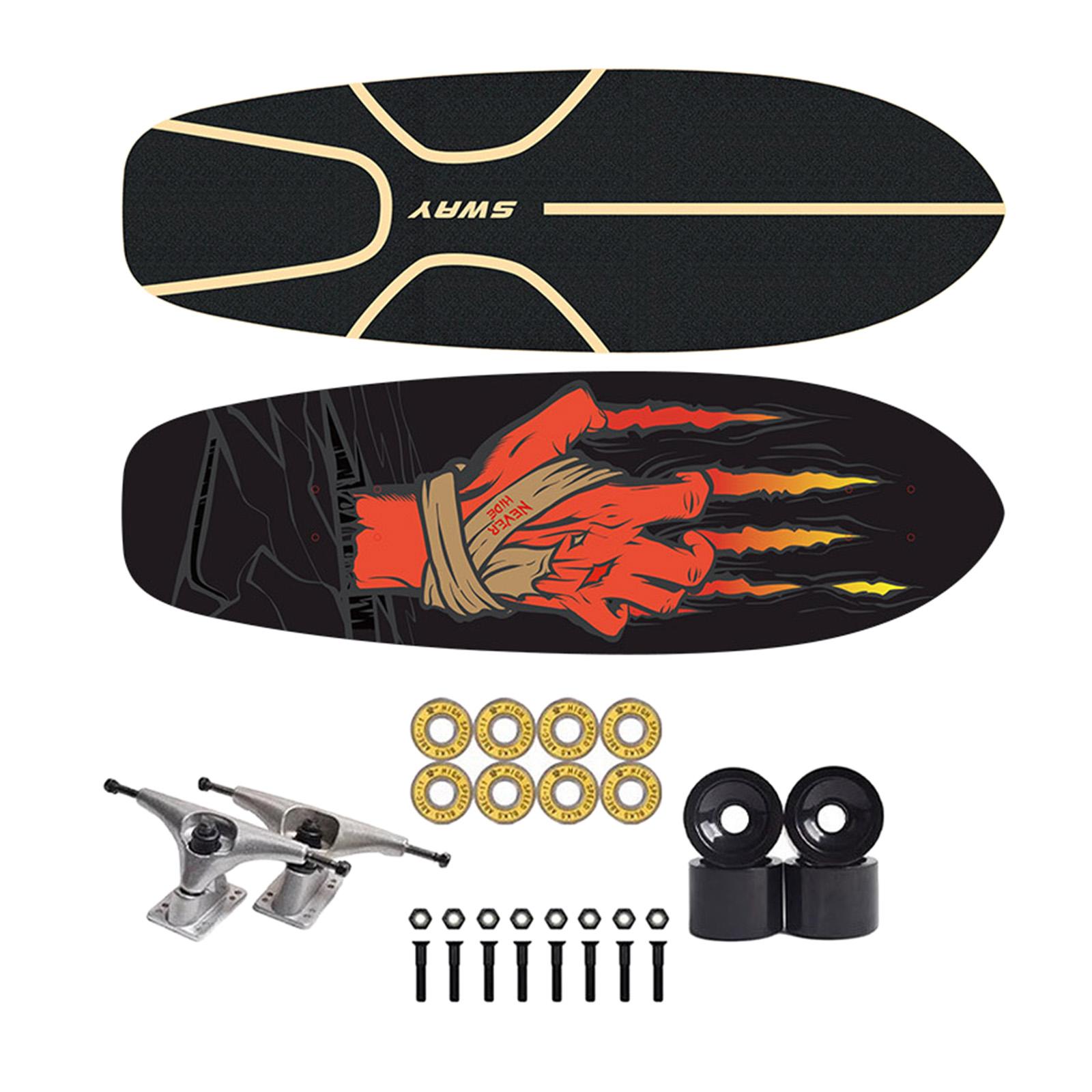 Skateboard Complete Teens CX4 Trucks 78A Hardness Wheel Short Board Claw