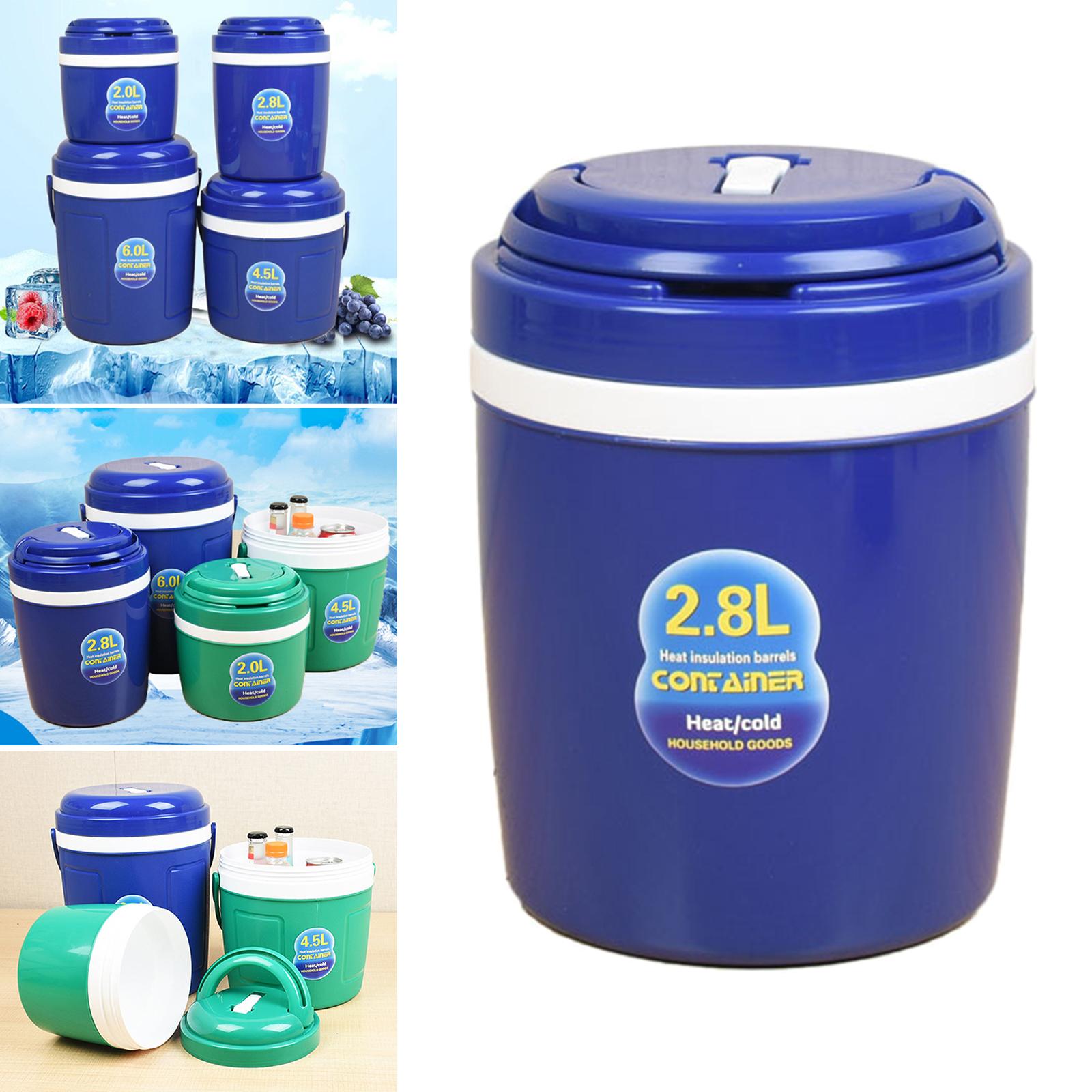 Car Insulated Bucket Summer For Travel Leakproof Beverage Cooler 2.8L Blue