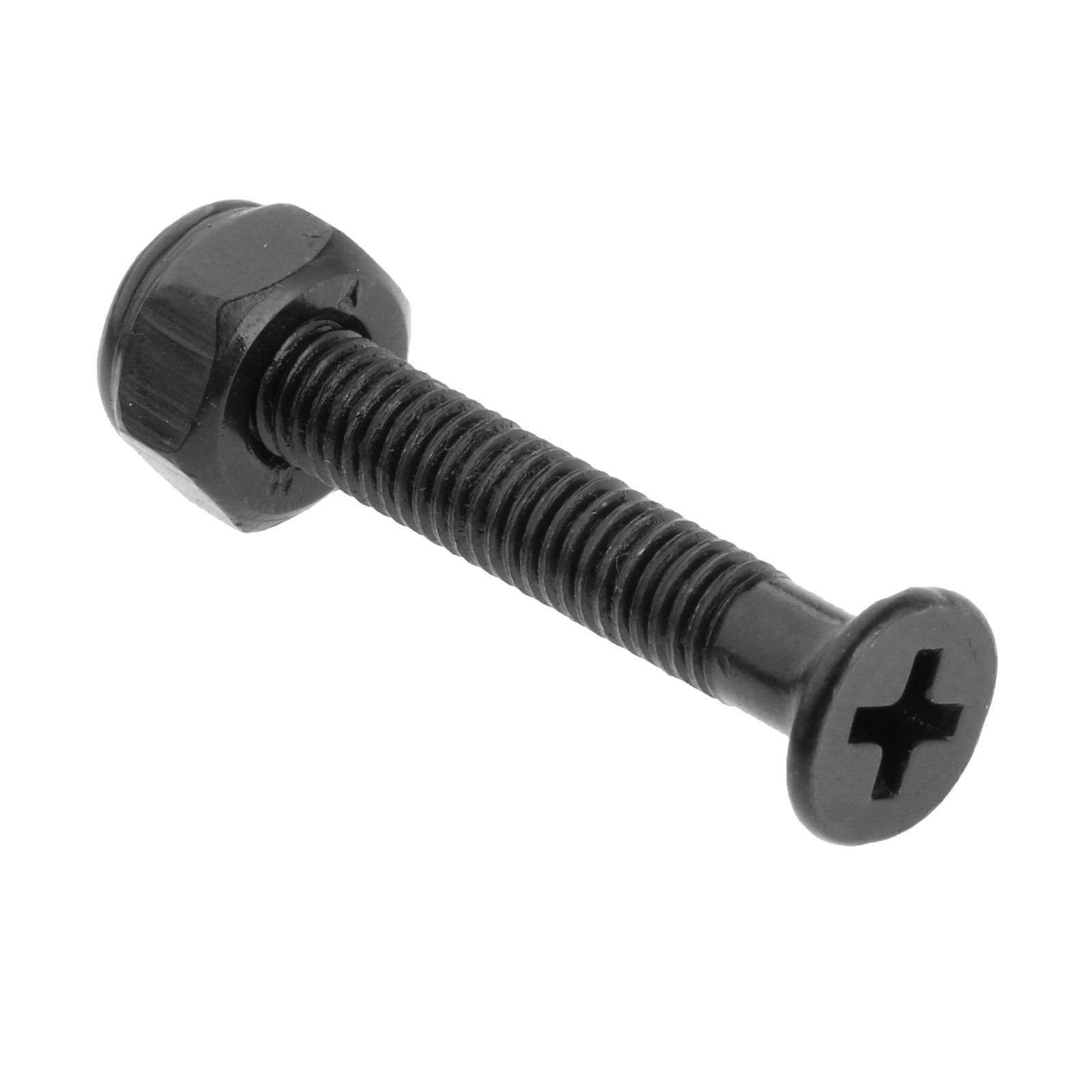 8 Pcs Longboard Skateboard Truck Wheel Installing Hardware Screws Black