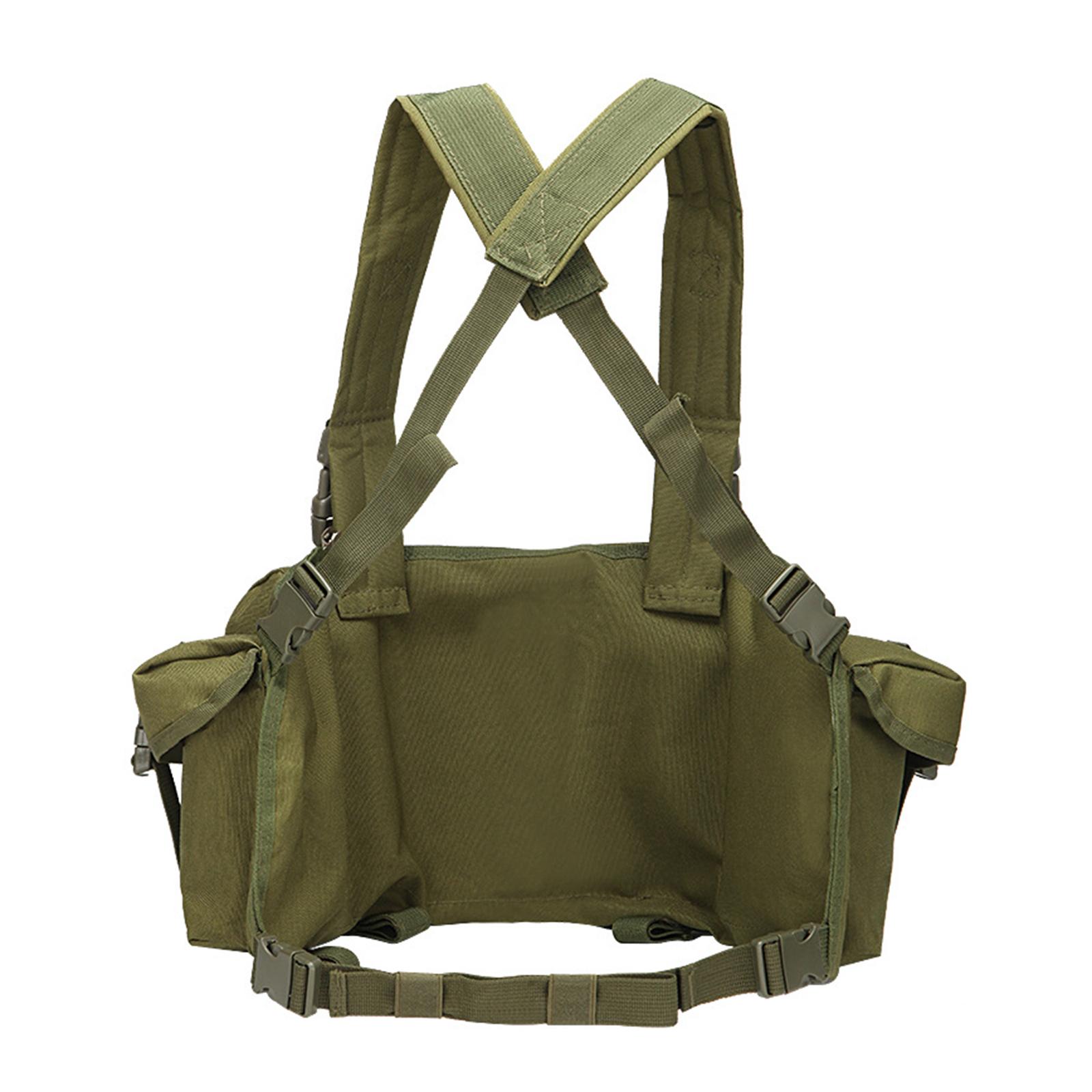MOLLE Harness Chest Rig Adjustable Tactical Modular Vest Green