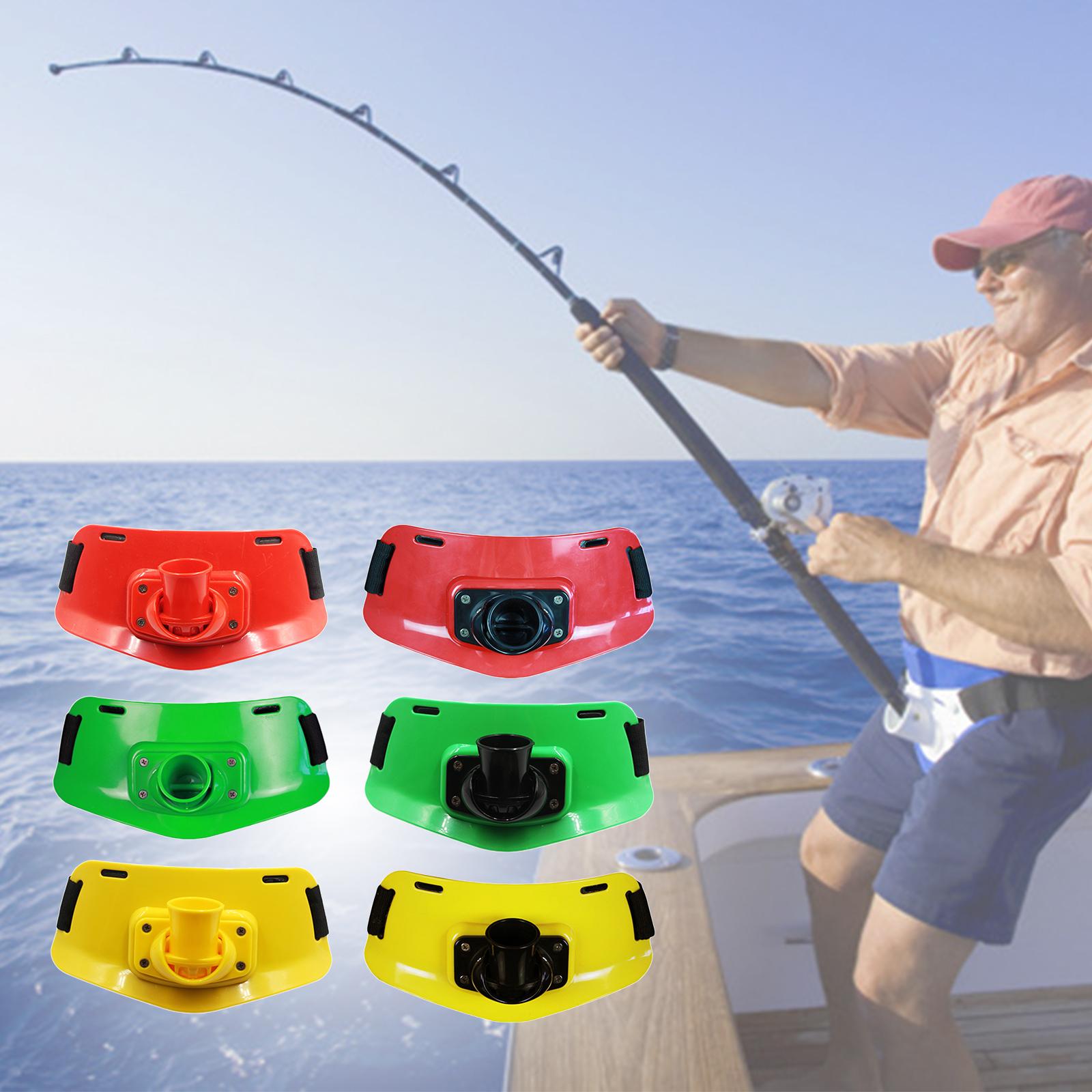 Fishing Waist Rod Holder ABS Plastic Seawater Tackle Padded Red and Black