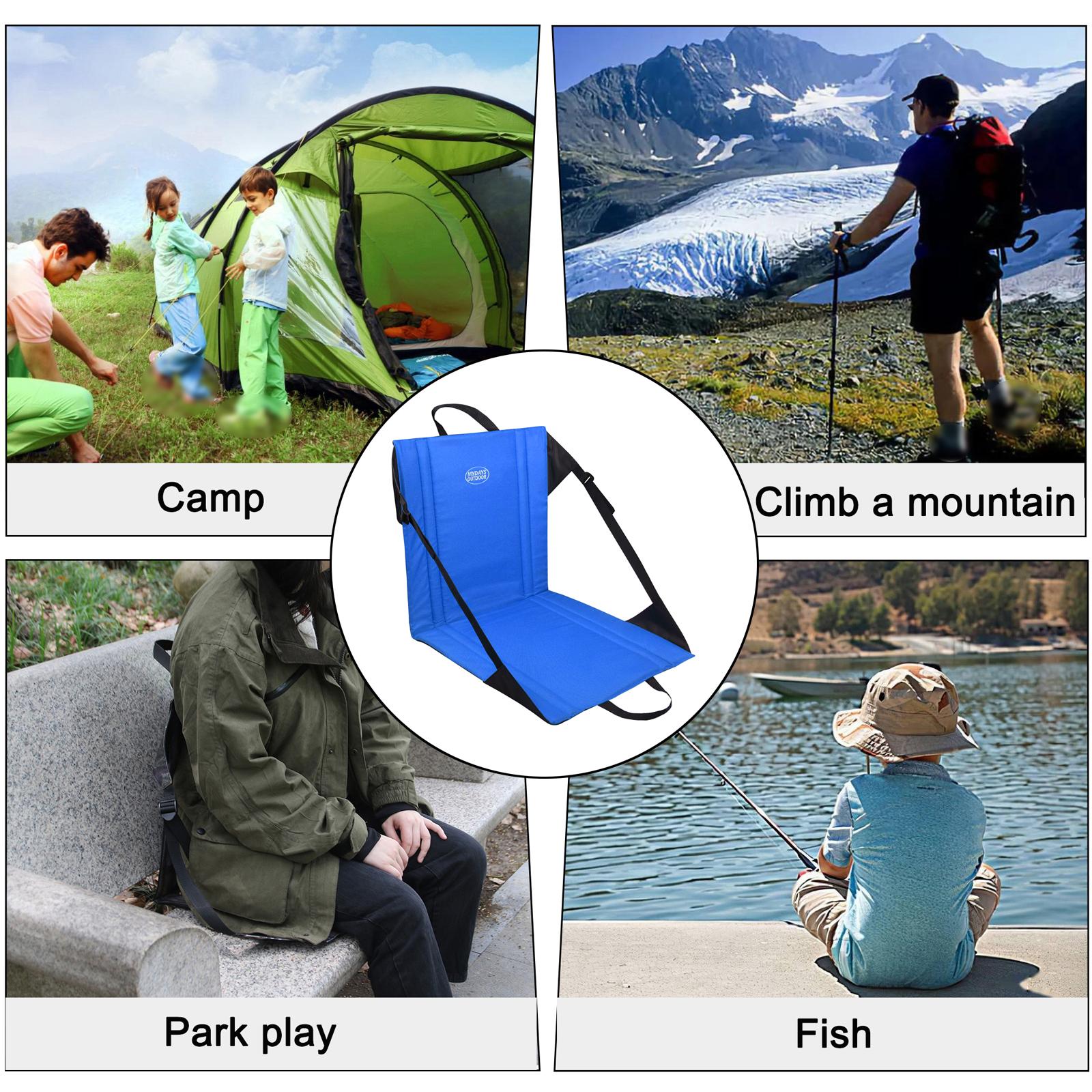 Foldable Seat Cushion Camping Sit Mat Outdoor Blanket Hiking Blue 