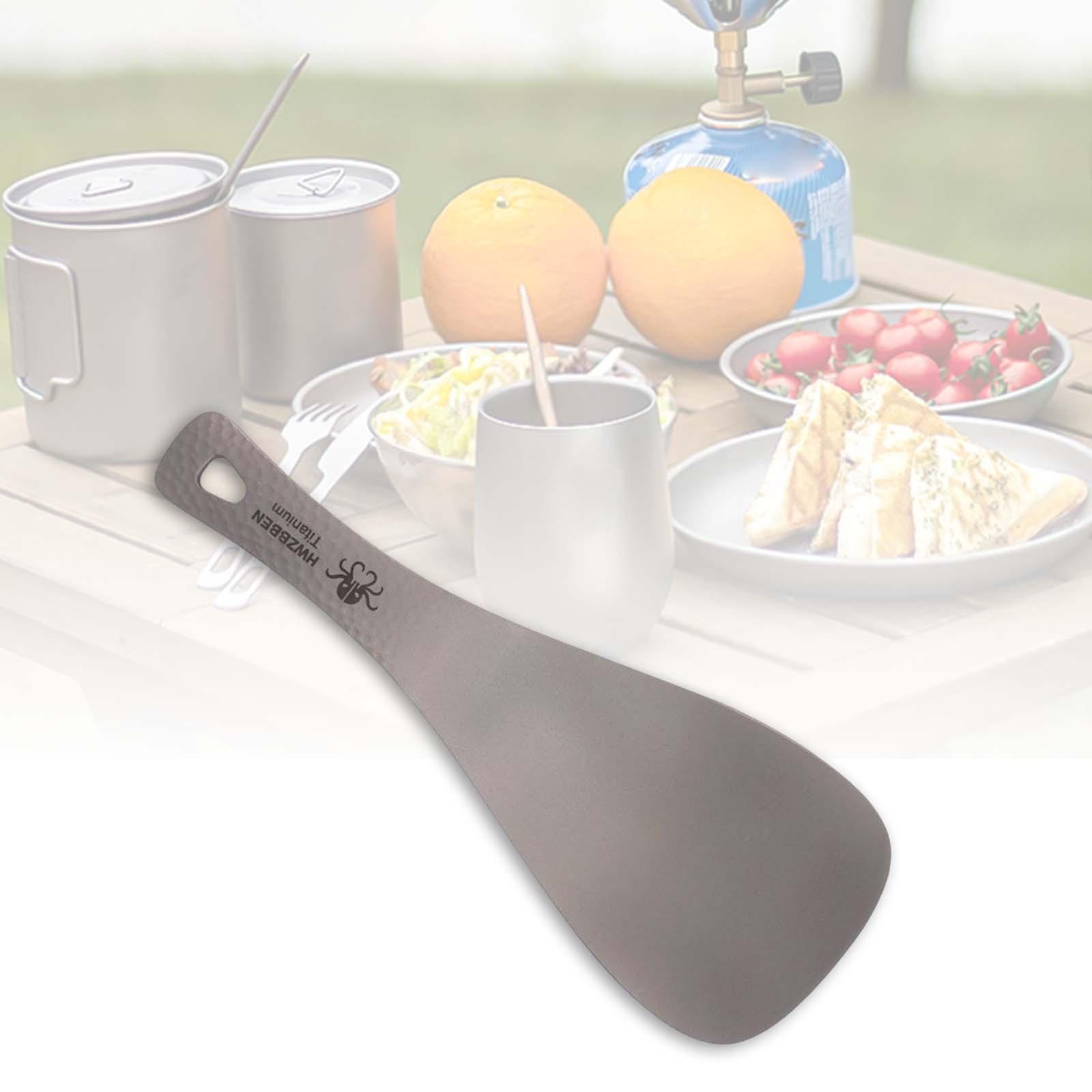 Titanium Soup Spoon Reusable Flatware Cutlery for Restaurant Travel Home