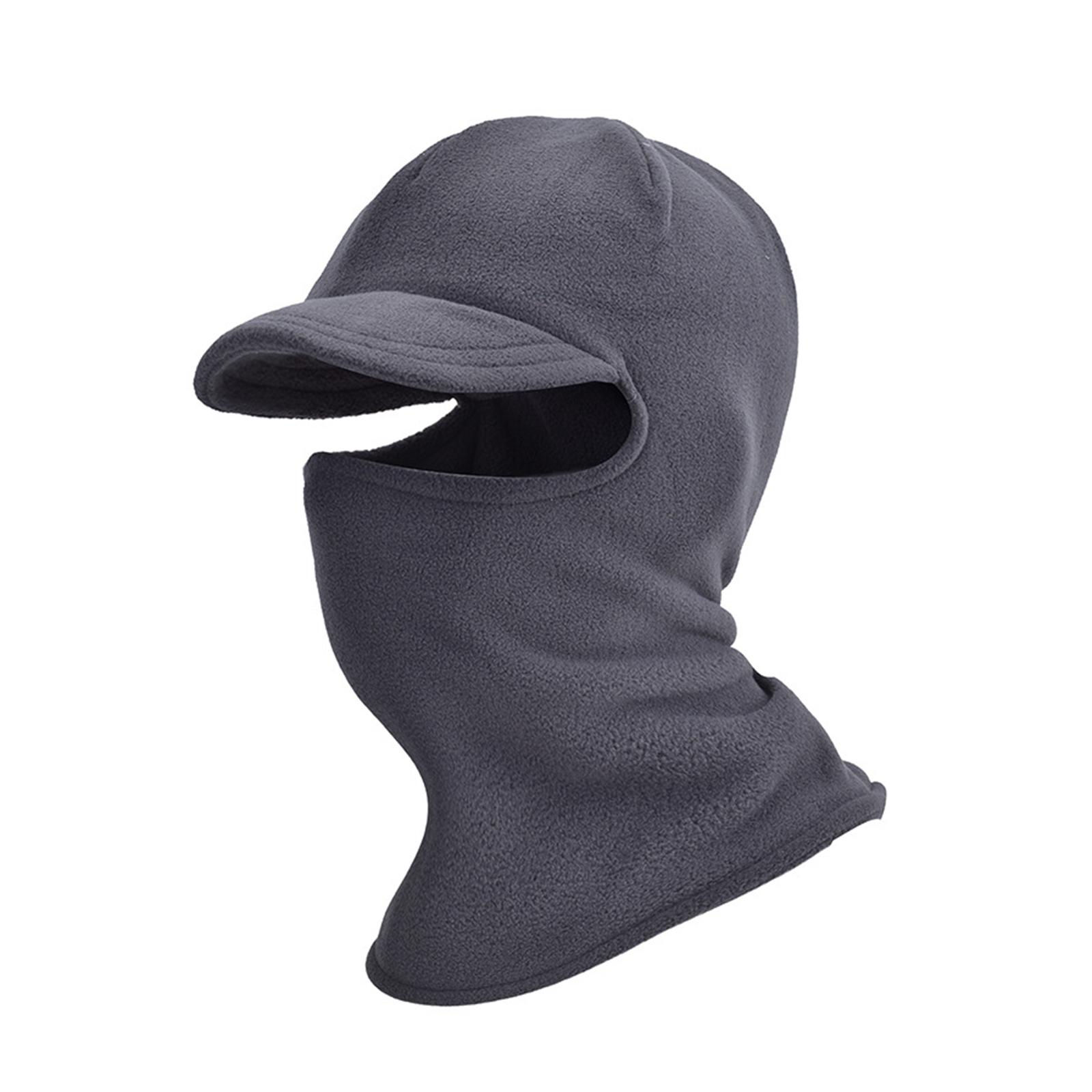 Thermal Cycling Neck Warmer Headgear Balaclava Mask for Hiking Skiing Gray