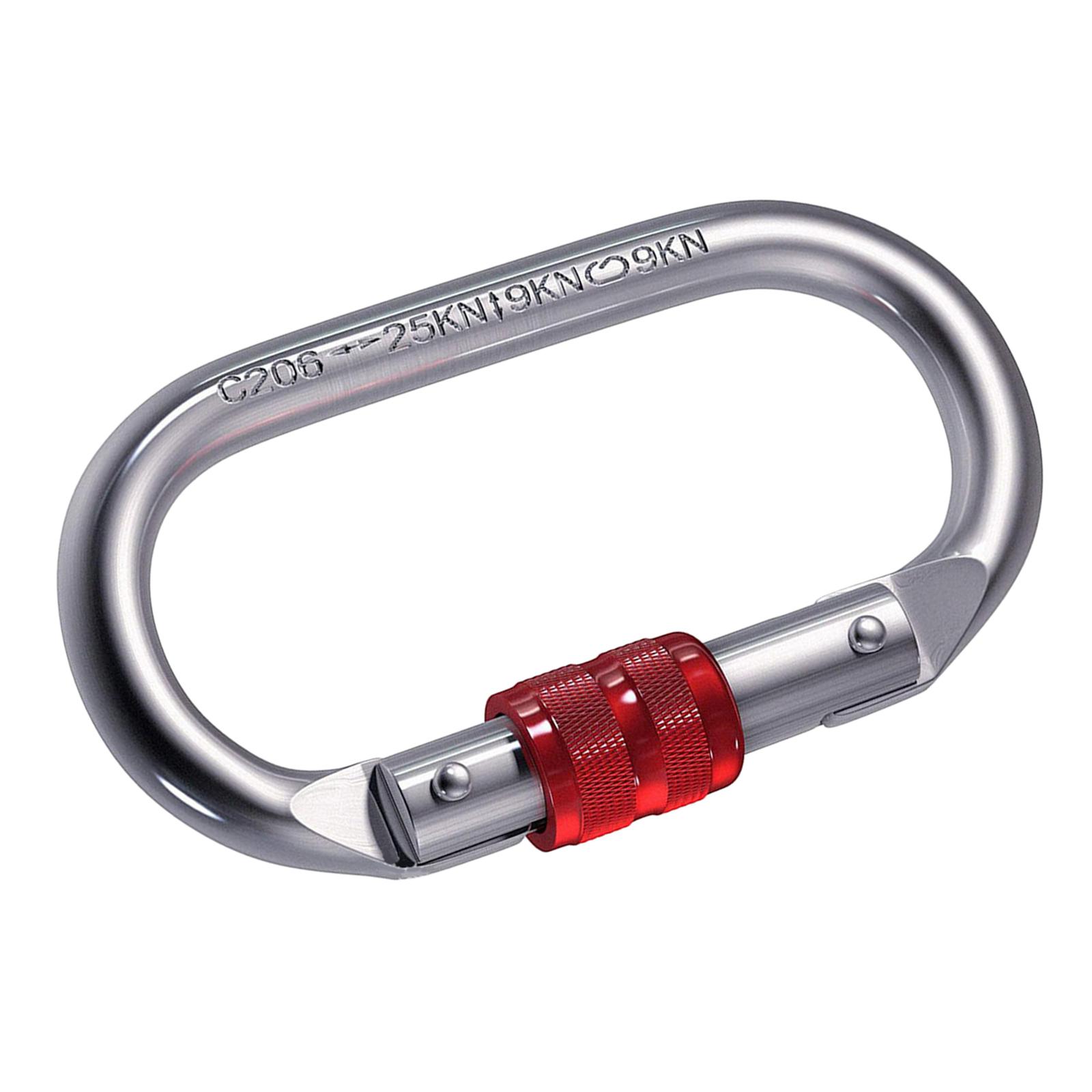 Locking Carabiner Clip Screw Lock Hook Screwgate for Hammocks Ropes Swing