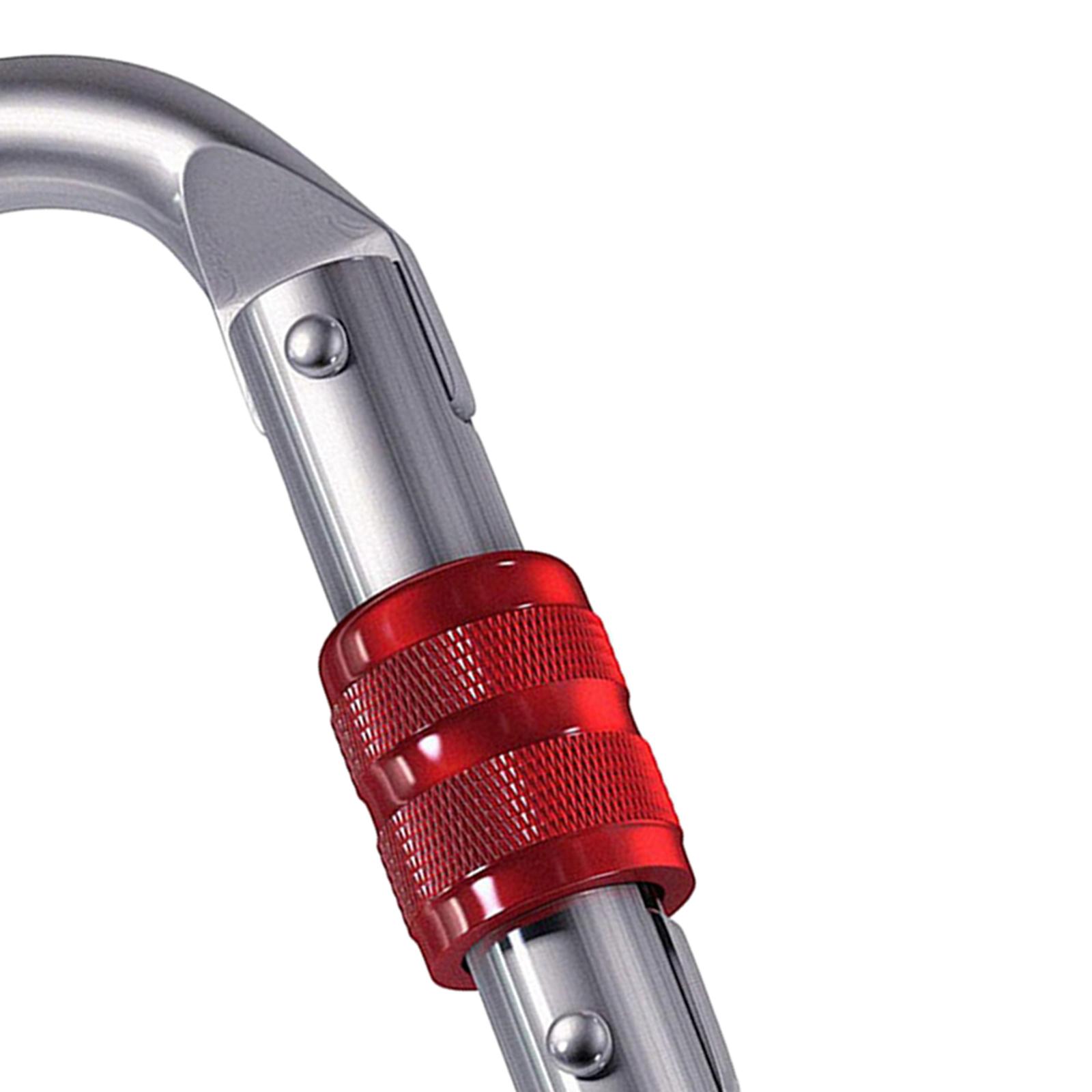 2xLocking Carabiner Clip Screw Lock Hook Screwgate for Hammocks Ropes Swing