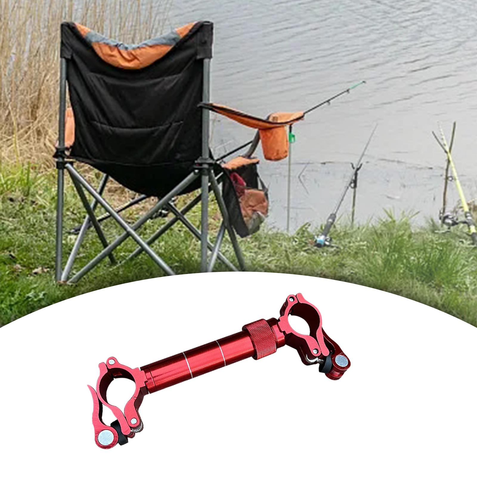 Fishing Chair Umbrella Holder Clip Clamp Lawn Outside Camping Umbrella Stand Red