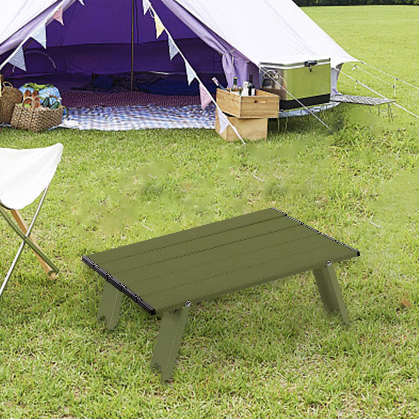 Foldable Camping Table Sturdy Aluminium Alloy for Fishing Backpacking Picnic E