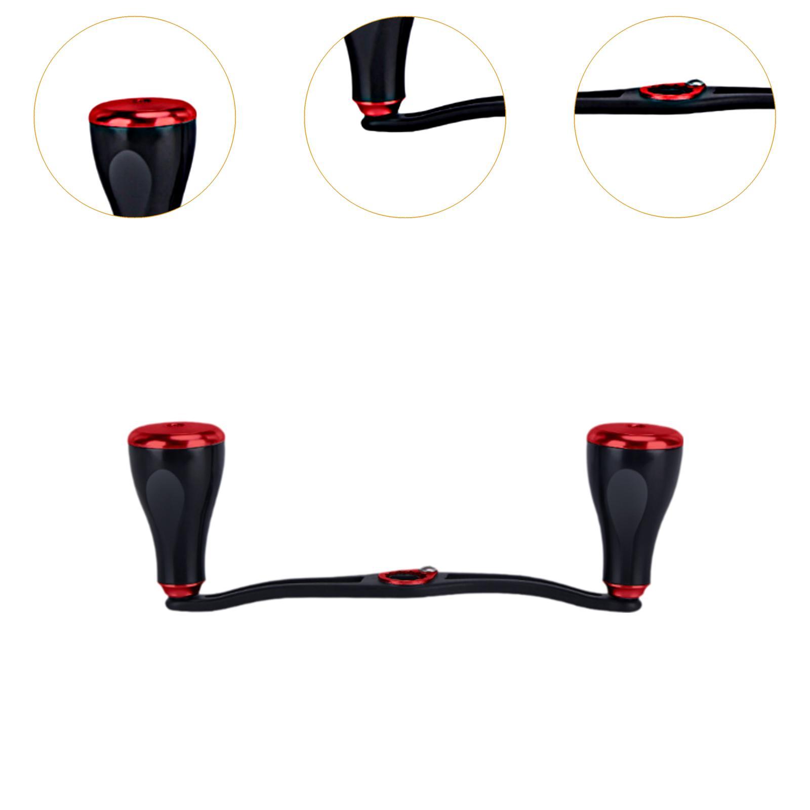 Fishing Reel Handle Strong Aluminum Alloy Practical Crank Handle Replacement Red