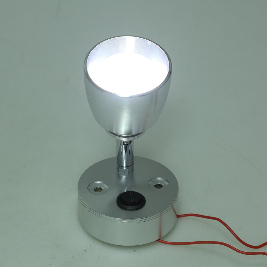 12V LED Reading Lights Push Button Switch Desk Lamp for Marine Boat