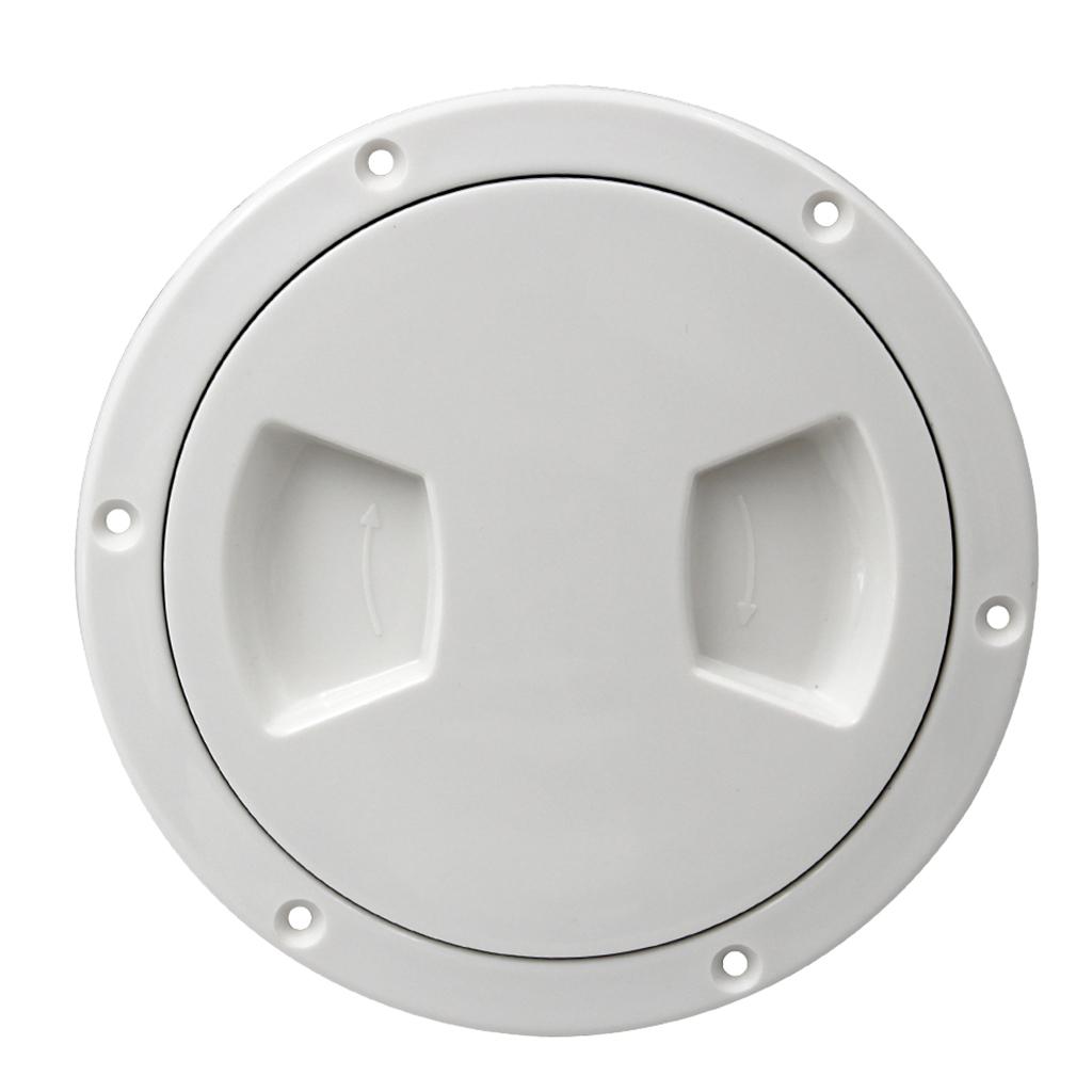Marine Boat RV White 5" Round Hatch Cover Twist Out Deck