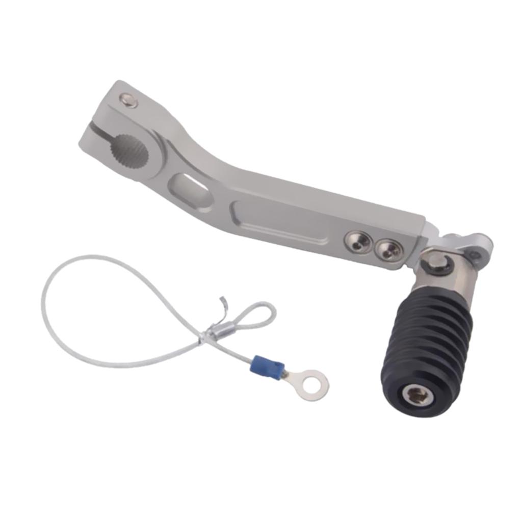Universal Aluminum Folding Gear Shift Shifter Lever for Motorcycles Silver