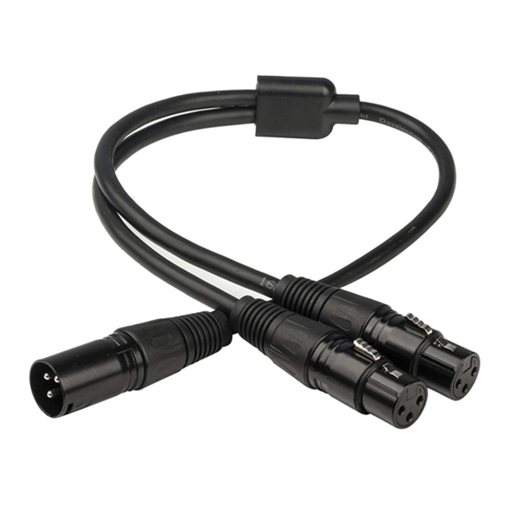 XLR Male To Dual Female Splitter Cable
