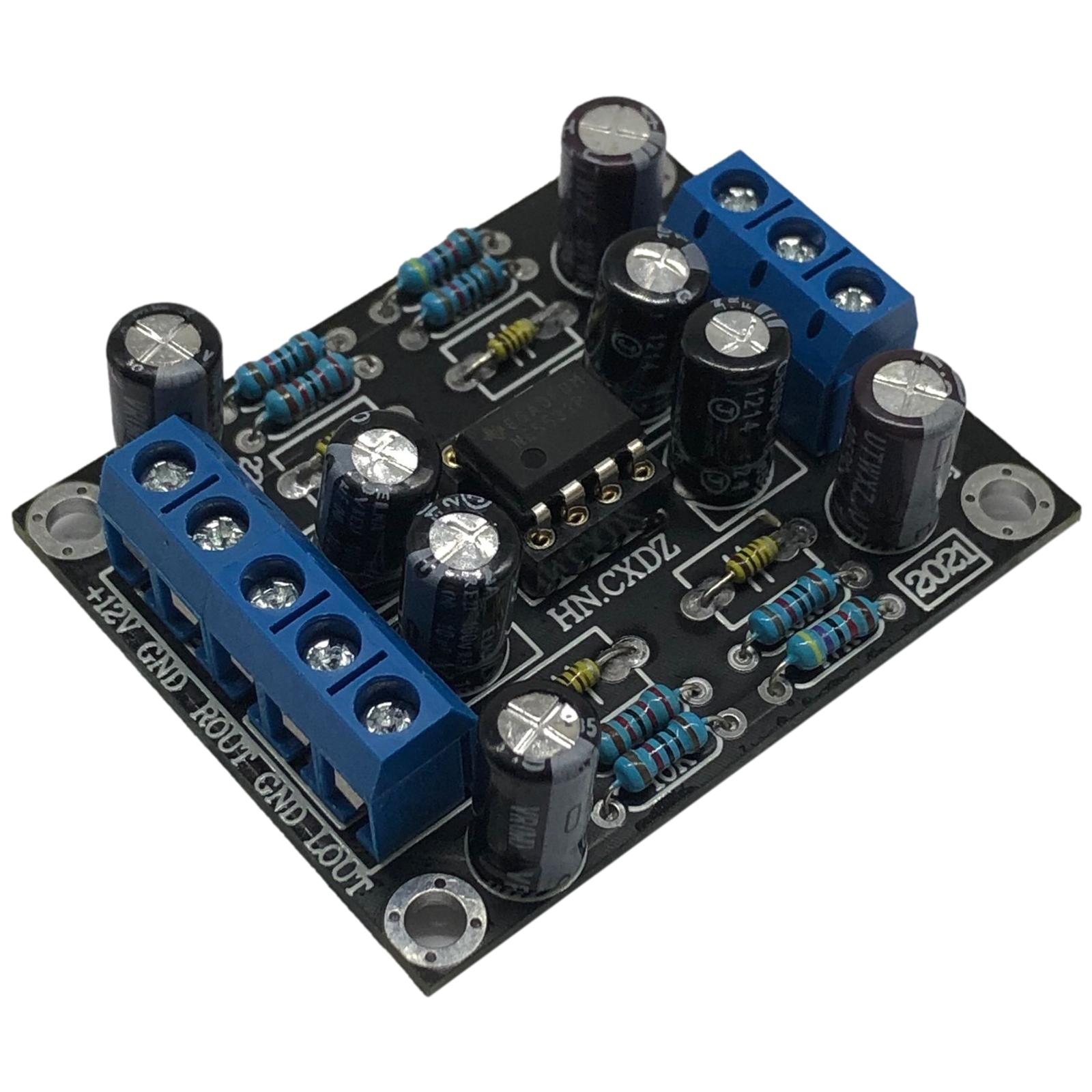 Preamplifier Module Board Single Power Supply Dual-Channel OP Amp Assembled