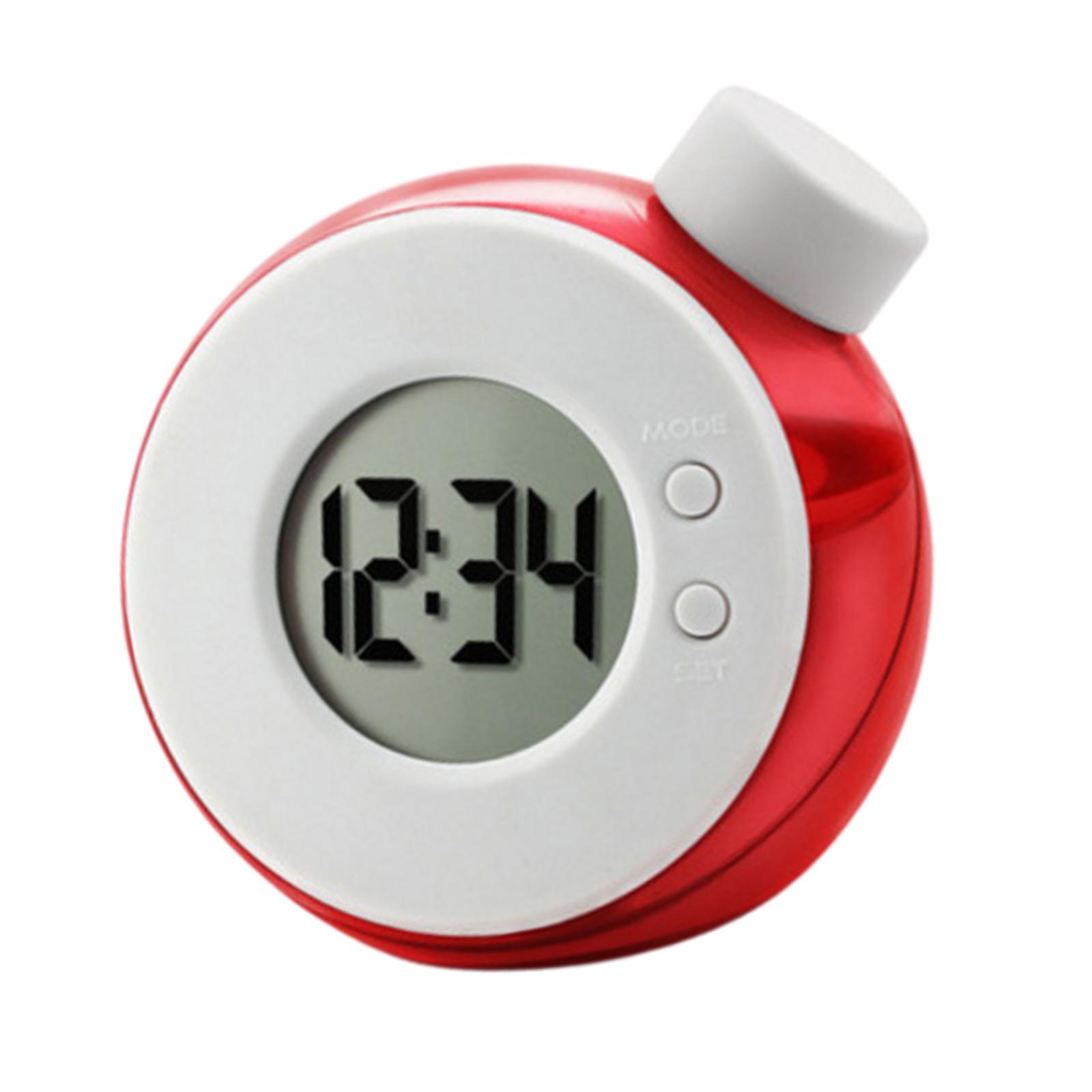 Water Powered Bedside Clock Red