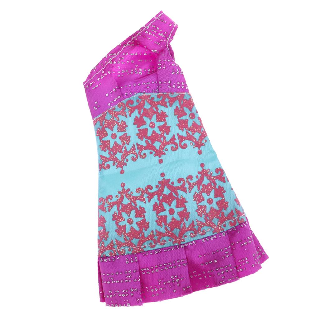 Inclined Shoulder Dress Strapless Skirt Party Outfit for Doll Clothes