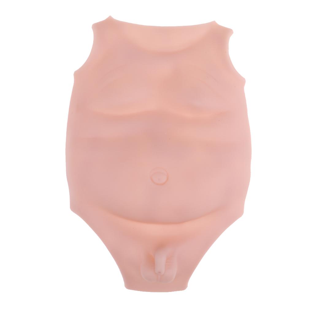 20-22/" Soft Vinyl Reborn Kits Reborn Baby Doll Belly Plate and Clothes Body Hot